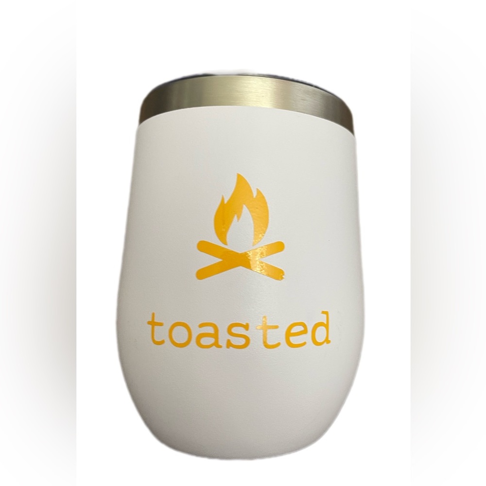 White 12 oz. Tumbler with lid